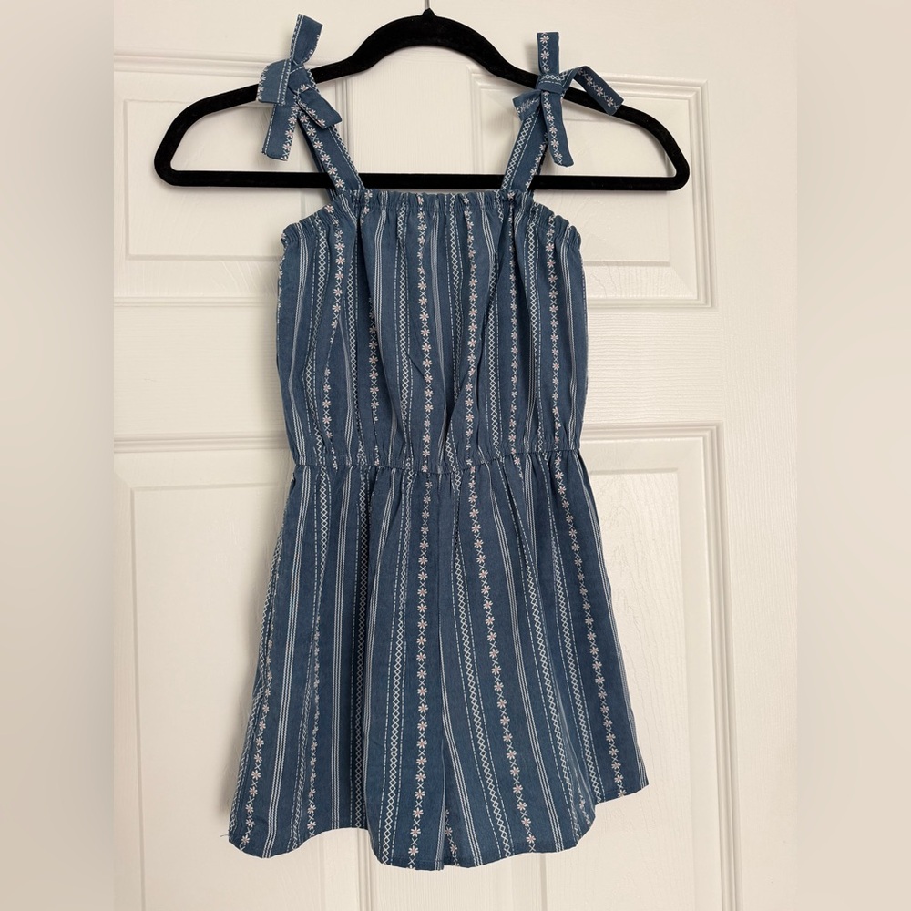 Lily Bleu Blue & White Striped Romper